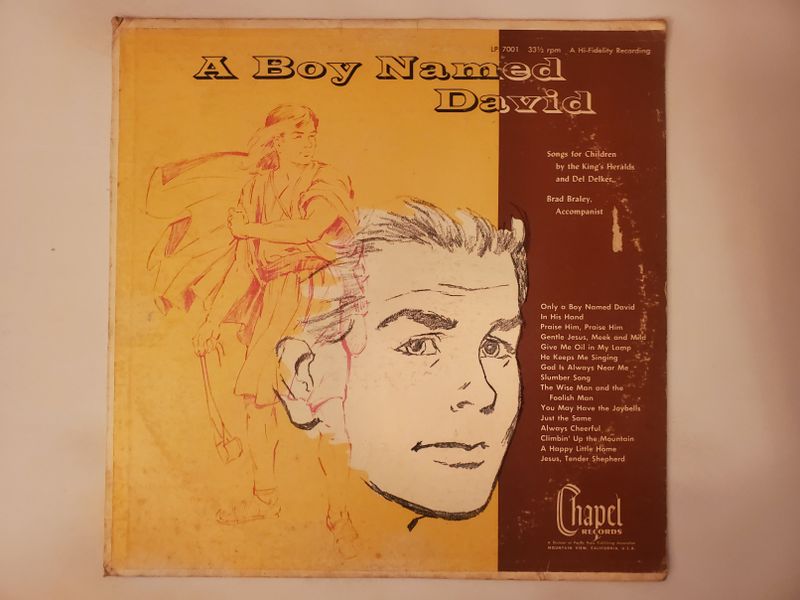 King's Heralds and Del Delker A Boy Named David vinyl record